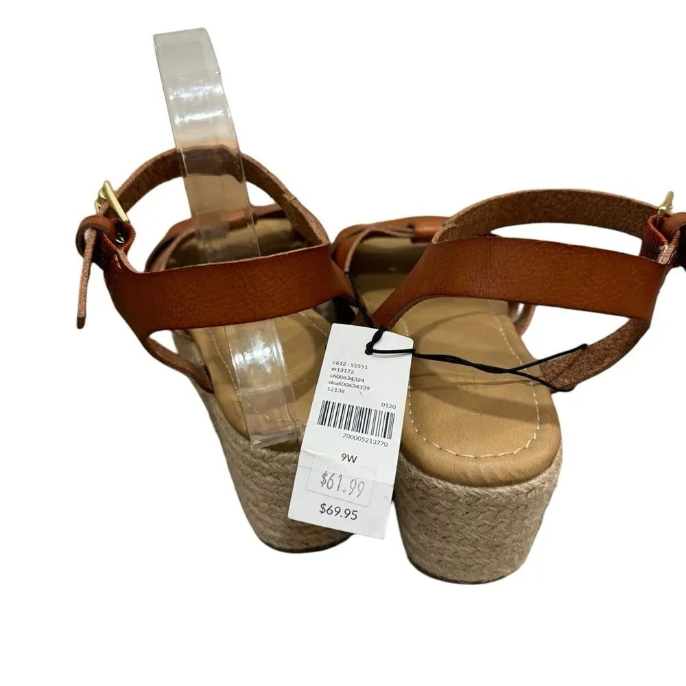 NWT Lane Bryant Espadrilles Jute Wedge Sz 9W